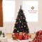 Black Artificial Halloween Christmas Tree with PVC Branch Tips and Cool White LED Lights